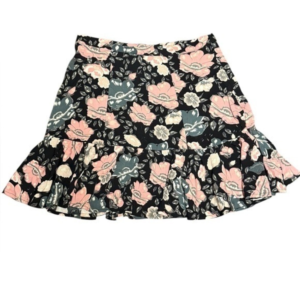 Spell Floral Mini Skirt - Black, Pink, Cream